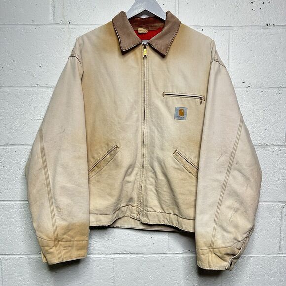 Vintage Carhartt Quilted Lined Detroit Jacket “Tan” J18 BRN